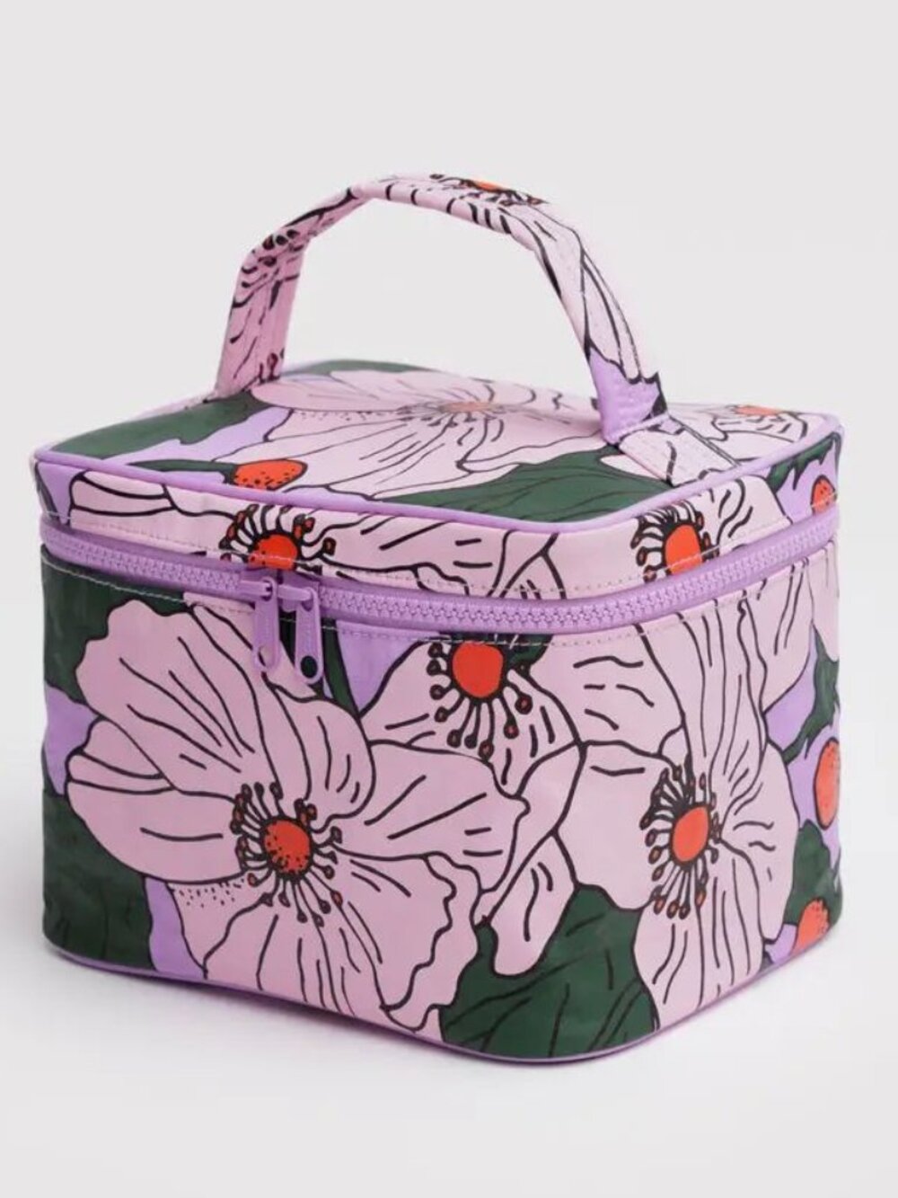 NWT Baggu Large Cosmetic Case - Pink Poppy